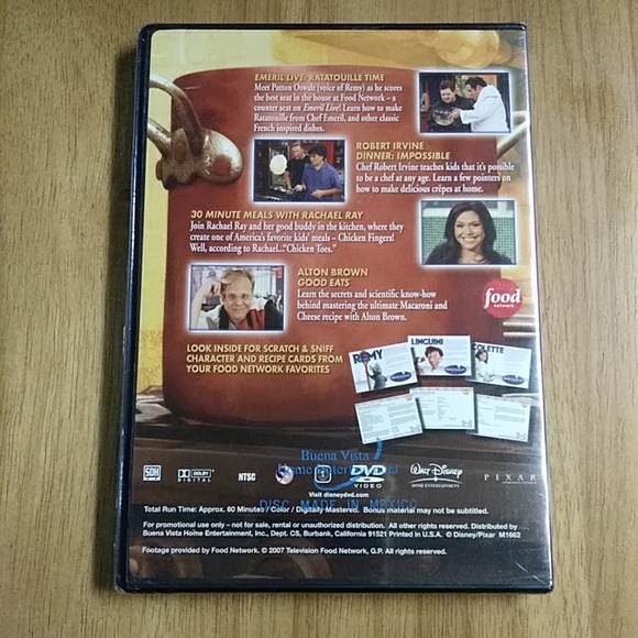 Disney Pixar DVD Ratatouille Food Network Cooking Fun for all Ages - Picture 2 of 2